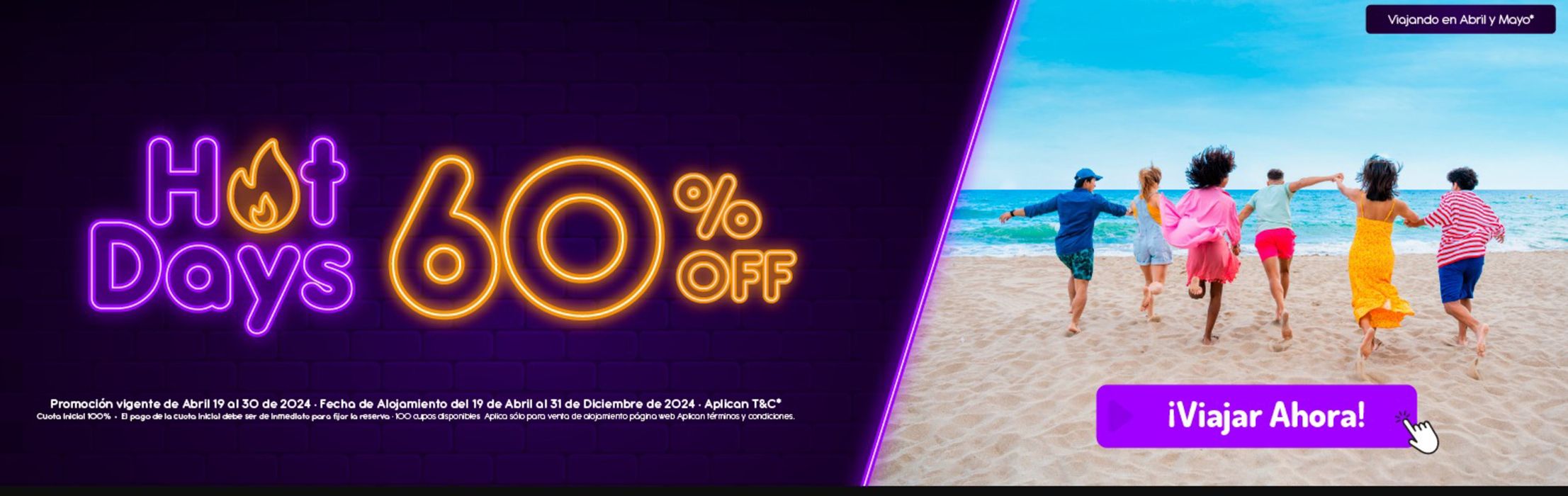Catálogo On Vacation | Hot days 60% off | 30/4/2024 - 31/12/2024