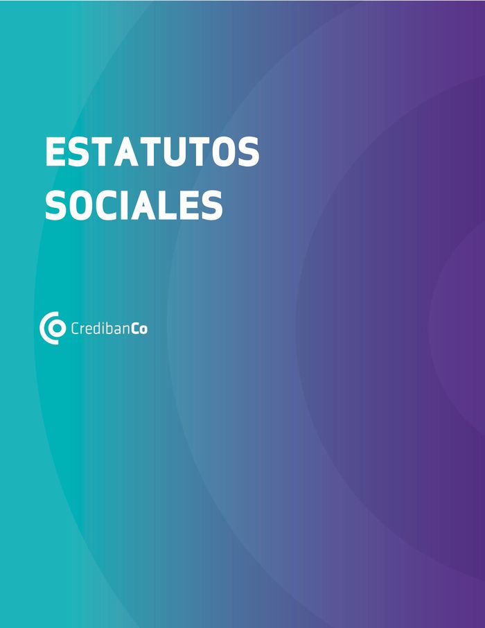 Catálogo CredibanCo en Montería | ESTATUTOS SOCIALES | 2/5/2024 - 30/6/2024