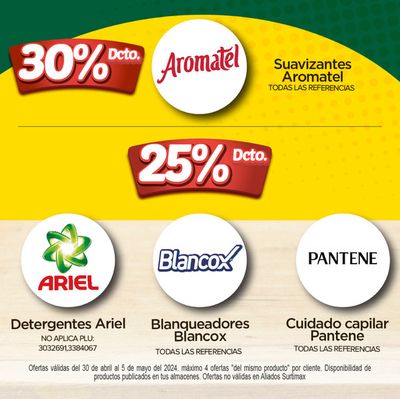 Ofertas de Supermercados en Guatapé | 30% DCTO de Surtimax | 3/5/2024 - 5/5/2024