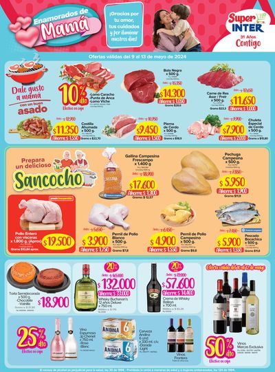 Ofertas de Supermercados en Caicedonia | Enamorados de Mamá de Super Inter | 9/5/2024 - 13/5/2024