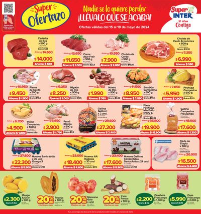 Ofertas de Supermercados en Manizales | Super ofertazo de Super Inter | 15/5/2024 - 19/5/2024