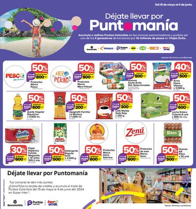 Ofertas de Supermercados en Manizales | Déjate llevar por Puntomanía de Super Inter | 15/5/2024 - 31/5/2024