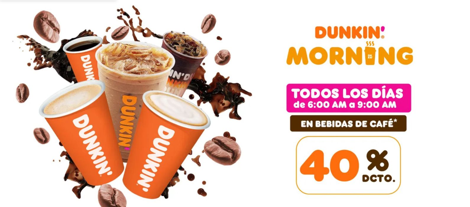 Catálogo Dunkin Donuts en Bogotá | Dunkin Mornings todo los dias | 15/5/2024 - 15/6/2024