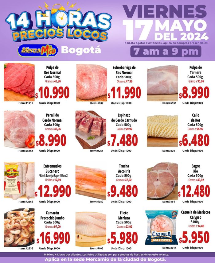Catálogo MercaTodo | 14 horas precios locos | 17/5/2024 - 17/5/2024