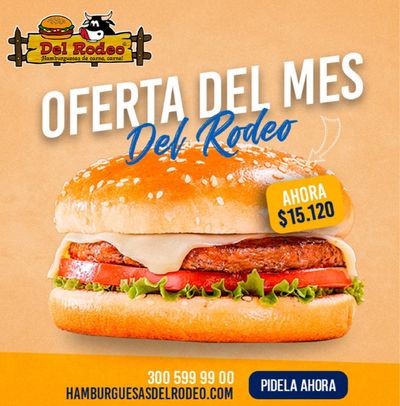 Ofertas de Restaurantes en La Calera | Oferta del mes  de Hamburguesas del Rodeo | 16/5/2024 - 31/5/2024