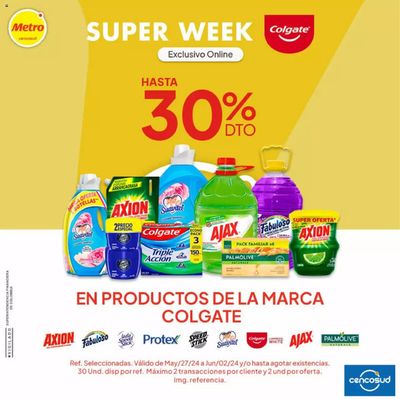 Ofertas de Supermercados en Puente Aranda | Super week 30%  de Metro | 28/5/2024 - 2/6/2024