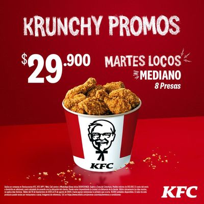 Ofertas de Restaurantes en Sabaneta | Krunchy promos de KFC | 26/6/2024 - 26/7/2024