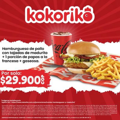 Ofertas de Restaurantes en Santa Marta | Oferta Especial Kokoriko de Kokoriko | 10/7/2024 - 31/8/2024
