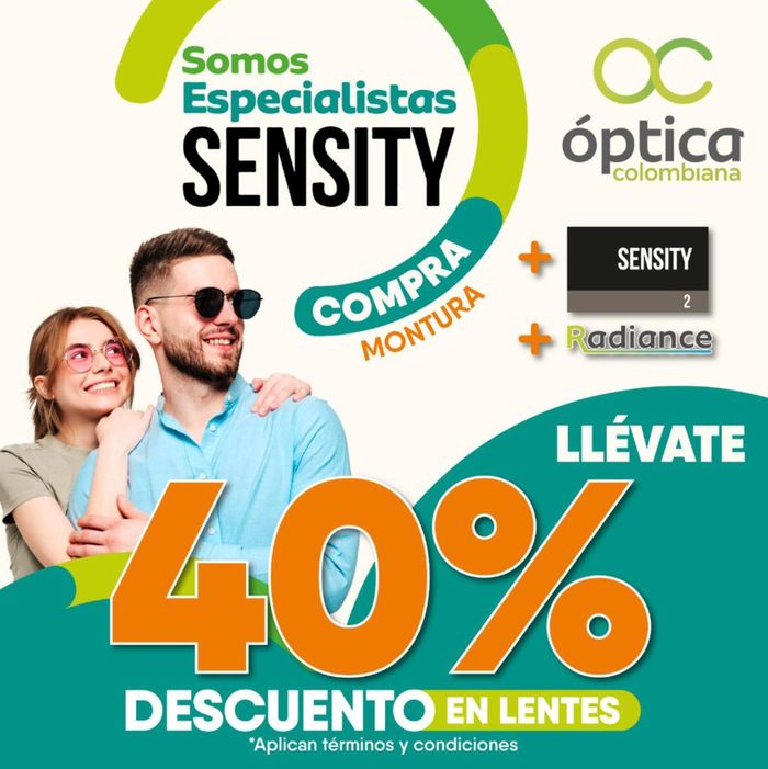 Catálogo Óptica Colombiana en Medellín | 40% de descuento en lentes | 16/7/2024 - 30/7/2024