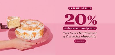 Ofertas de Restaurantes en Sabaneta | 20% DE DESCUENTOS de Repostería Deli | 23/7/2024 - 1/8/2024