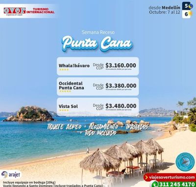 Ofertas de Viajes en Bucaramanga | Oferta Especial Over Turismo de Over Turismo | 24/7/2024 - 24/8/2024