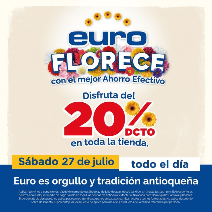Catálogo Euro Supermercados | 20% DCTO en toda la tienda | 27/7/2024 - 27/7/2024