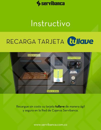 Ofertas de Bancos y Seguros en Bahía Solano | Guia para Recargas de Servibanca | 30/7/2024 - 31/12/2024