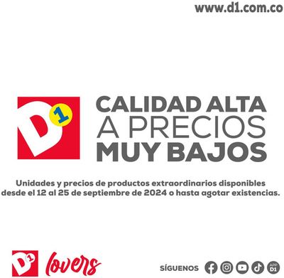 Catálogo Tiendas D1 en Ciudad Bolívar | Ofertas especiales atractivas para todos | 14/9/2024 - 28/9/2024