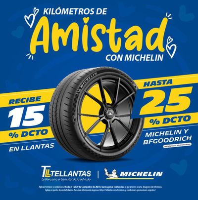 Ofertas de Carros, Motos y Repuestos en El Carmen de Viboral | 25% de descuento  de Michelín | 16/9/2024 - 30/9/2024