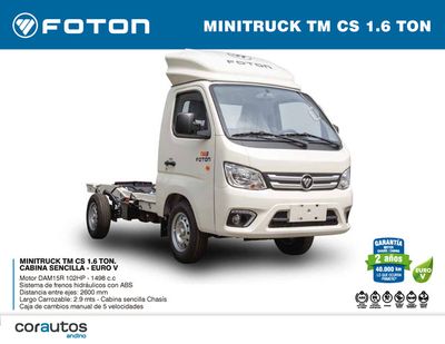 Catálogo Fotón | Minitruck TM CS 1.6 Ton. | 11/4/2023 - 31/12/2023