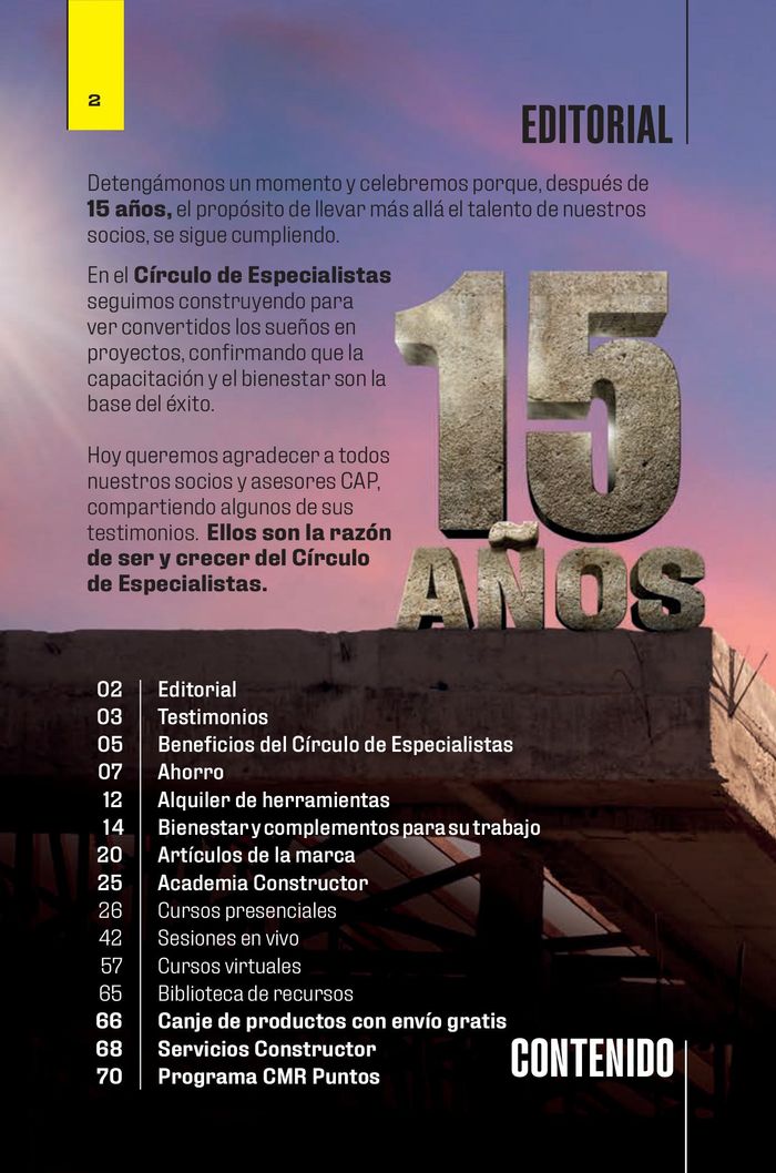Catálogo Constructor | Círculo de Especialistas | 10/7/2023 - 31/12/2023