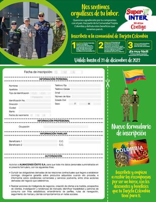 Catálogo Super Inter | Tarjeta Colombia | 22/7/2023 - 31/12/2023