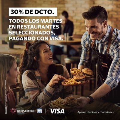 Ofertas de Bancos y Seguros en Barranquilla | Martes de VISA de Banco Caja Social | 26/7/2023 - 30/9/2023