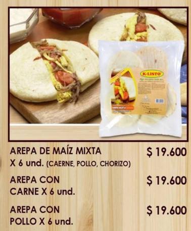 Oferta de Arepas en K-Listo
