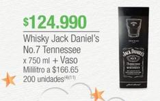 Oferta de Whisky No.7 Tennessee + Vaso por $124990 en Jumbo