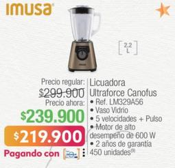 Oferta de Licuadora Ultraforce Canofus por $239900 en Jumbo