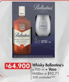 Oferta de Whisky + Vaso por $64900 en Metro