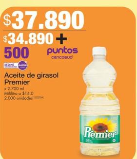 Oferta de Premier - Aceite De Girasol por $37890 en Metro