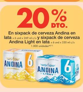 Oferta de Andina - En Sixpack De Cerveza En Lata en Metro