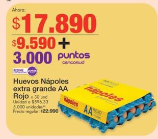 Oferta de Napoles - Huevos Extra Grande AA Rojo por $17890 en Metro