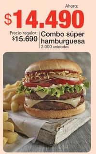Oferta de Combo Super Hamburguesa por $14490 en Metro
