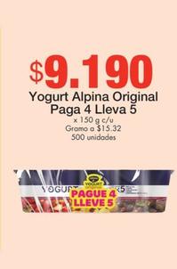 Oferta de Alpina - Yogurt Original por $9190 en Metro