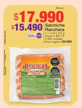 Oferta de Ranchera - Salchicha por $17990 en Metro