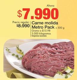 Oferta de Carne Molida Metro Pack por $7990 en Metro