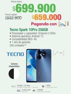 Oferta de Tecno - Spark 10pro 256gb por $699900 en Jumbo