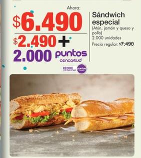 Oferta de Sandwich Especial  por $6490 en Metro