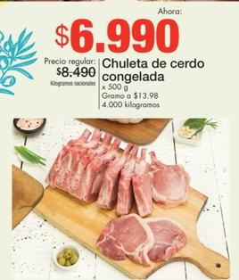 Oferta de Chuletas De Cerdo Congelada por $6990 en Metro