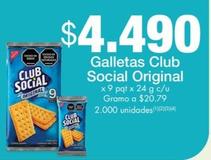 Oferta de Club Social - Galletas Original por $4490 en Metro