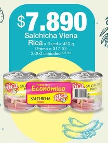 Oferta de Rica - Salchicha Viena por $7890 en Metro
