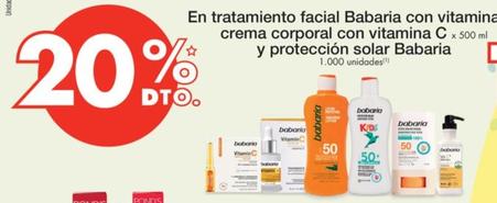 Oferta de Babaria - En Tratamiento Facial Con Vitamin C , Cremacorporal Con Vitamina C Y Proteccion Solar en Metro