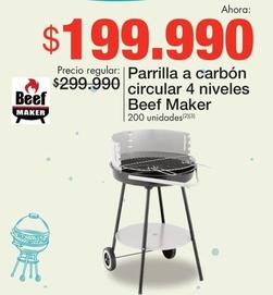 Oferta de Beef Maker - Parrilla A Carbon Circular 4 Niveles por $199990 en Metro