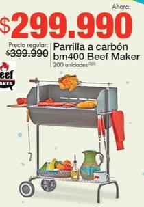 Oferta de Beef Maker - Parrilla A Carbon Bm400 por $299990 en Metro