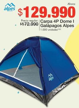 Oferta de Alpes - Carpa 4p Dome I Galapagos por $129990 en Metro