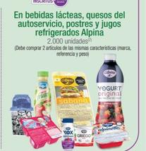 Oferta de Alpina - En Bebidas Lácteas, Quesos Del Autoservicio, Postres Y Jugos Refrigerados en Jumbo