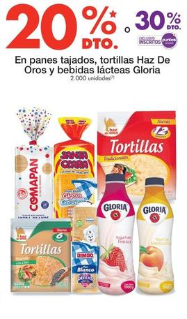 Oferta de Gloria - En Panes Tajados , Tortillas Haz De Oros Y Bebidas Lacteas en Metro