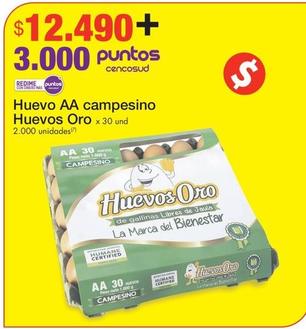 Oferta de Huevos Oro - Huevo Aa Campesino por $12490 en Metro