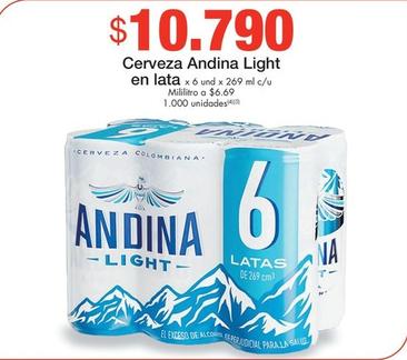 Oferta de Andina - Cerveza Light En Lata por $10790 en Metro
