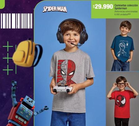 Oferta de Camiseta Coleccion Spiderman por $29990 en Jumbo