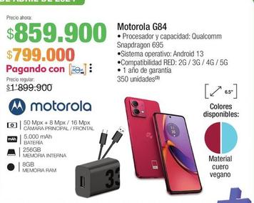Oferta de Motorola - G84 por $859900 en Jumbo