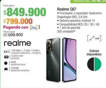 Oferta de Realme - C67 por $849900 en Jumbo